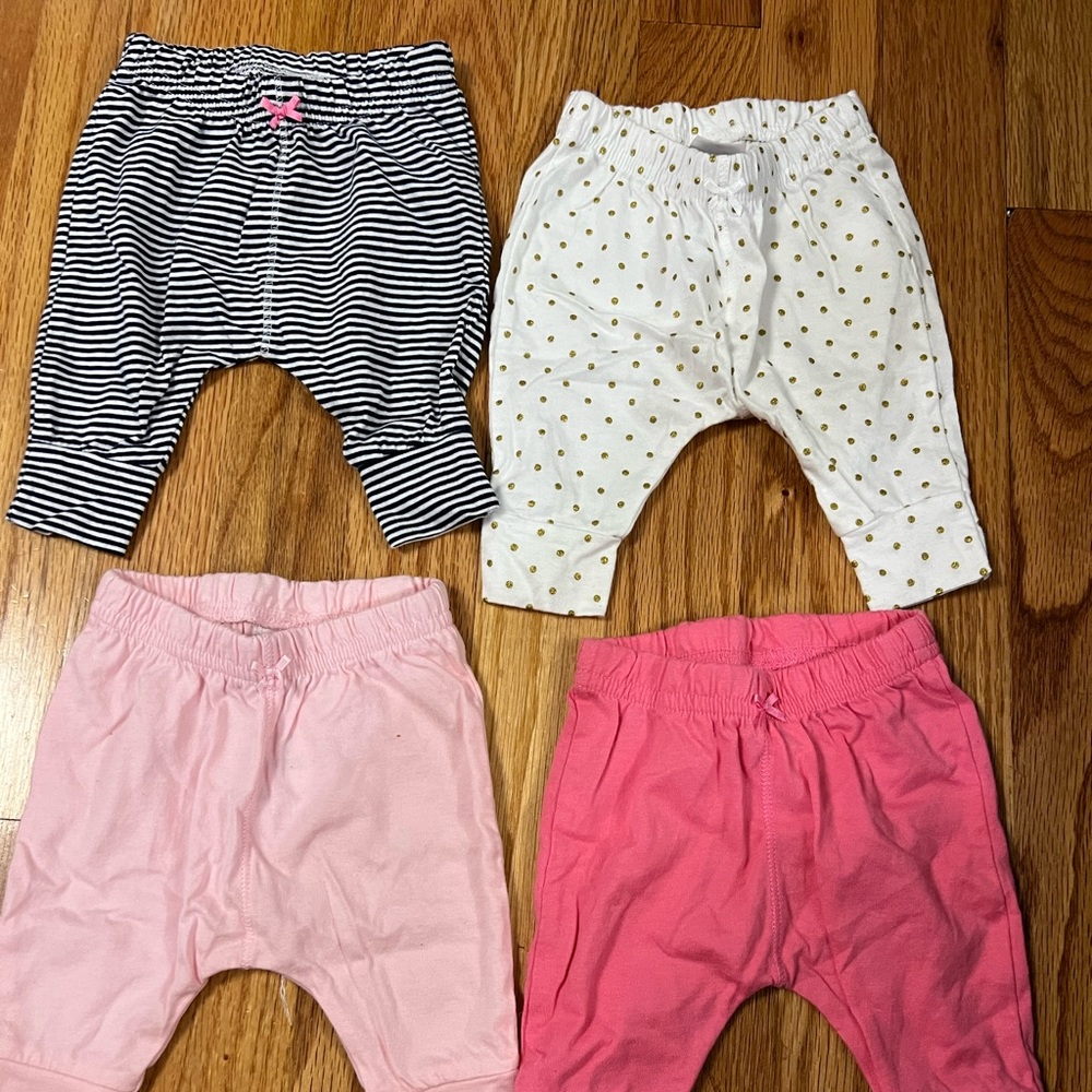 Baby girl newborn pants lot